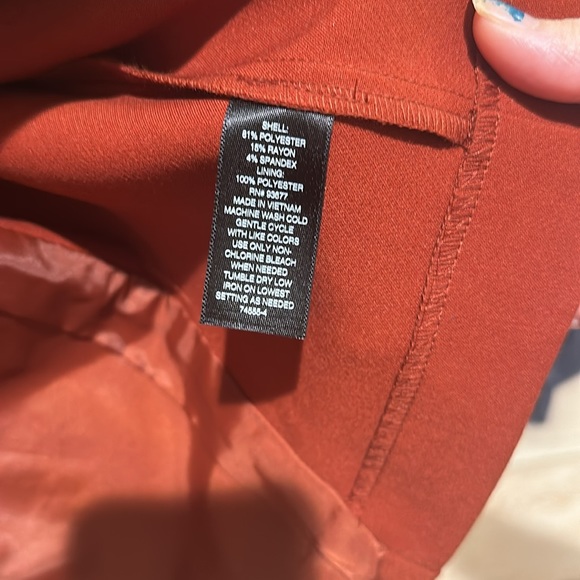 Worthington Slit Sleeve Trench Coat XL Burnt Orange Peacoat - Picture 5 of 10